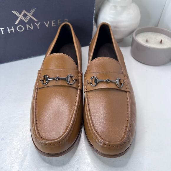 Anthony Veer Filmore Bit Leather Moc Toe Loafers Walnut Tan Men\'s 14D Tried On main image 7